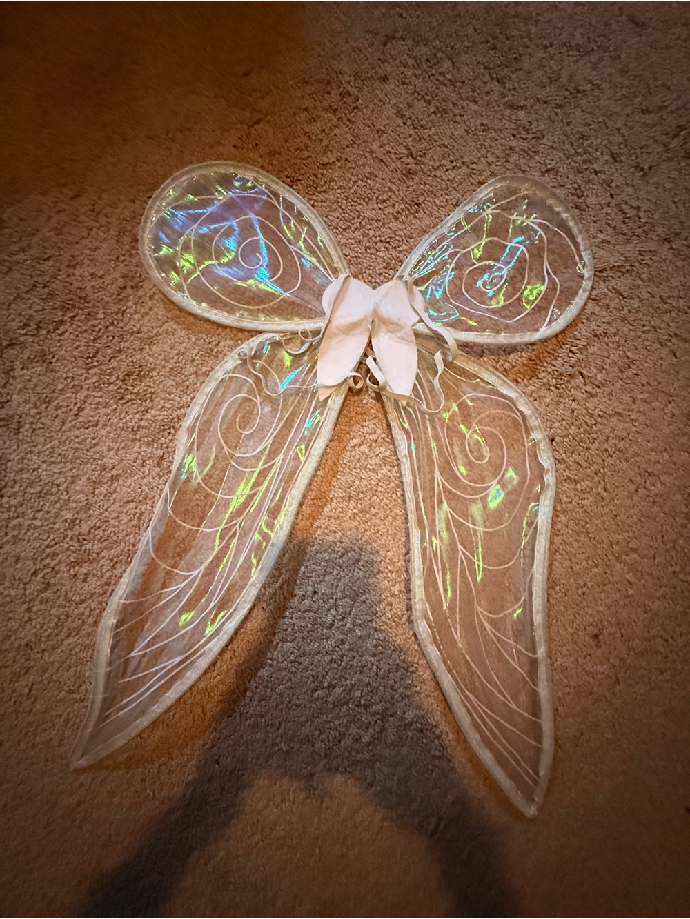 Iridescent White Fairy Wing Wall Accent